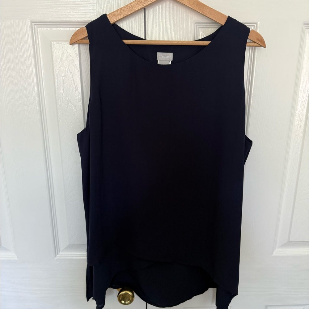 Chico's Navy Sleeveless Women's Top